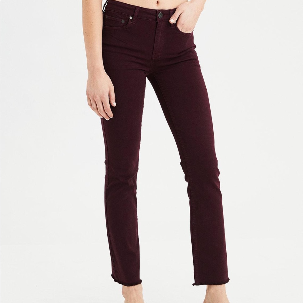 American Eagle Hi-Rise Crop Flare jean size 6